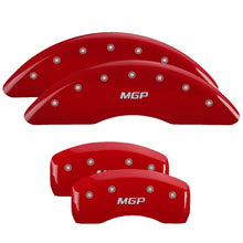 Load image into Gallery viewer, MGP 4 Caliper Covers Engraved Front & Rear 300 Red finish silver ch