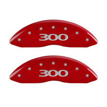 Load image into Gallery viewer, MGP 4 Caliper Covers Engraved Front & Rear 300 Red finish silver ch