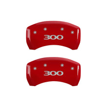 Load image into Gallery viewer, MGP 4 Caliper Covers Engraved Front & Rear 300 Red finish silver ch