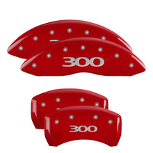 Load image into Gallery viewer, MGP 4 Caliper Covers Engraved Front & Rear 300 Red finish silver ch