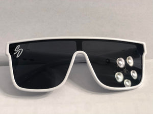 Street Dreamz Clothing Co - White Frame Polarized Fashion Sun Glasses