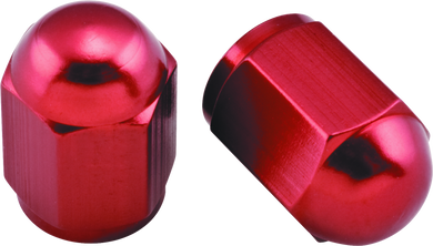 BikeMaster Valve Caps Aluminum (6 Pair) - Red