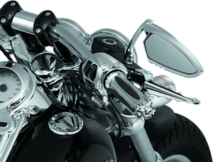 Kuryakyn Replacement Zombie Grip Emblems With Throttle Boss Chrome