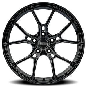 E5 Wheels "Daytona" C6 & C7 19x9.5 +53 "FRONTS"/ Gloss Black/Spun Forged