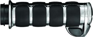 Kuryakyn Premium ISO Grips With Throttle Boss Throttle-By-Wire Chrome