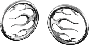 Kuryakyn Flame Speaker Grills Chrome