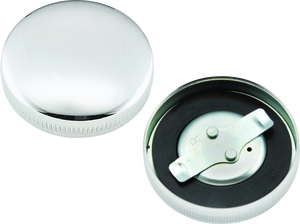 Bikers Choice 36-E73 Chrome Early Nonvent Gas Cap Fatbob Tank Left Side Replaces H-D 61103-65