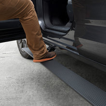 Load image into Gallery viewer, Go Rhino 11-22 Ram 2500/3500 CC 4dr E-BOARD E1 Electric Running Board Kit (No Drill) - Tex. Blk