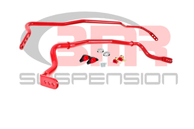 BMR 15-17 S550 Mustang Front & Rear Sway Bar Kit w/ Bushings - Red