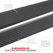 Load image into Gallery viewer, Go Rhino 11-22 Ram 2500/3500 CC 4dr E-BOARD E1 Electric Running Board Kit (No Drill) - Tex. Blk