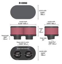Load image into Gallery viewer, K&amp;N Universal Rubber Filter 1968 Norton 750/850 commando