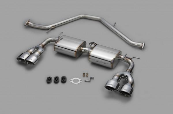 TOM'S Racing- Stainless Exhaust System for 2019+ Toyota Corolla Hatchback (Stainless Steel Polished- Quad Tips)
