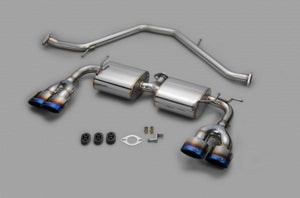 TOM'S Racing- Stainless Exhaust System for 2019+ Toyota Corolla Hatchback (Titanium- Quad Tips)
