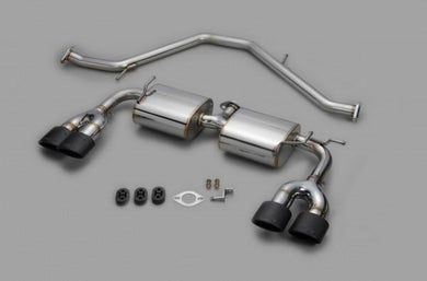 TOM'S Racing- Stainless Exhaust System for 2019+ Toyota Corolla Hatchback (Carbon Fiber- Quad Tips)