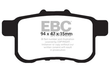 Load image into Gallery viewer, EBC 09-14 Acura TSX 2.4 Greenstuff Rear Brake Pads