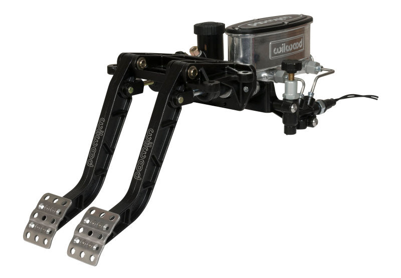 Wilwood Adjustable-Tandem Dual Pedal - Brake / Clutch - Fwd. Swing Mount - 6.25:1 - Black E-Coat