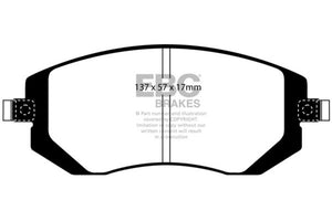EBC 04-06 Saab 9-2X 2.0 Turbo Redstuff Front Brake Pads