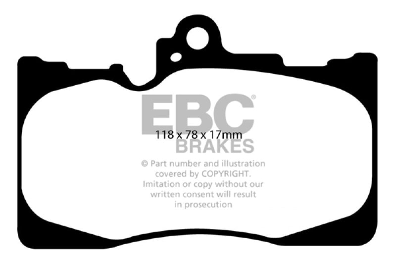 EBC 07-08 Lexus GS350 3.5 RWD Yellowstuff Front Brake Pads