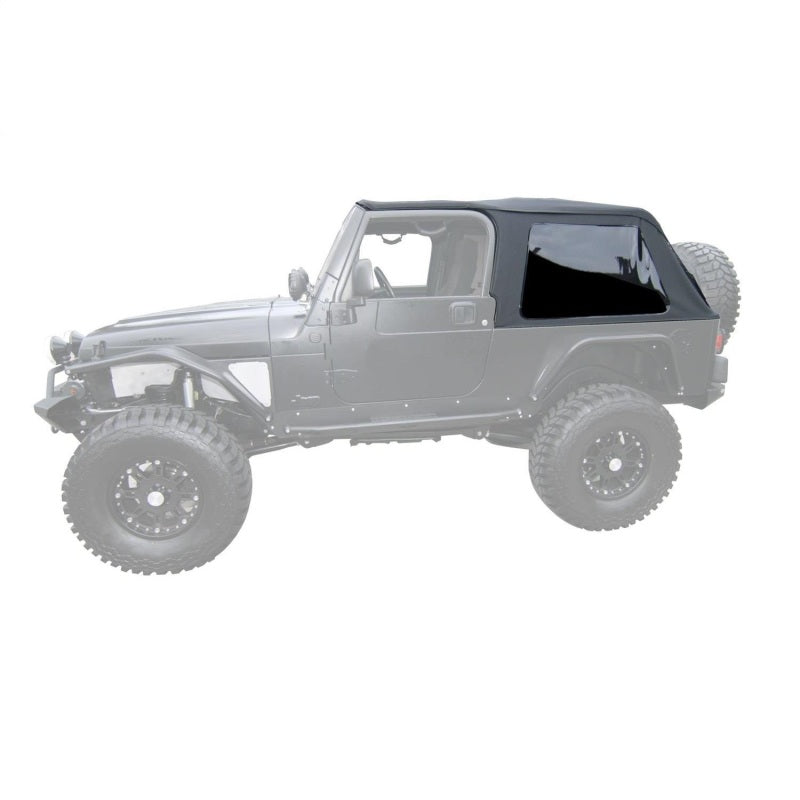 Rampage 2004-2006 Jeep Wrangler(TJ) LJ Unlimited Frameless Soft Top Kit - Black Diamond