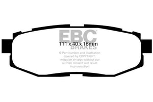 EBC 12+ Scion FR-S 2 Greenstuff Rear Brake Pads