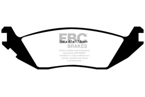 EBC 2019+ Ram 1500 Classic 3.6L/5.7L Yellowstuff Rear Brake Pads