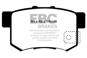 EBC 97 Acura CL 2.2 Redstuff Rear Brake Pads