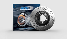 Load image into Gallery viewer, SHW 15-18 BMW X5 M 4.4L Left Front Cross-Drilled Lightweight Brake Rotor