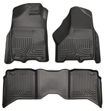 Load image into Gallery viewer, Husky Liners 2012 Dodge Ram 1500/2500/3500 Crew Cab WeatherBeater Combo Black Floor Liners