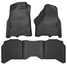 Load image into Gallery viewer, Husky Liners 2012 Dodge Ram 1500/2500/3500 Crew Cab WeatherBeater Combo Black Floor Liners