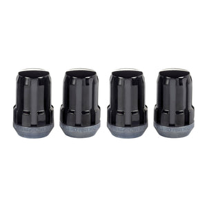 McGard SplineDrive Lug Nut (Cone Seat) M12X1.5 / 1.24in. Length (4-Pack) - Black (Req. Tool)