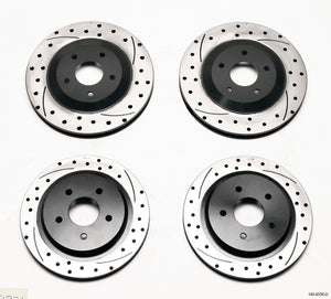 Wilwood Rotor Kit Front/Rear-Dimpled/Slotted 97-04 Corvette C5 All/ 05-13 C6 Base
