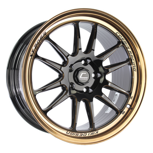 Cosmis Racing XT-206R-FF "New" Black w/ Bronze Lip Wheel 18x9.5 +38mm 5x114.3