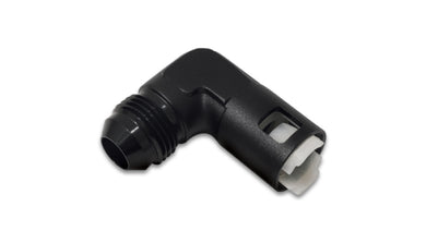Vibrant 90 Degree Aluminum AN to Female Quick Connect -6AN - 0.375in Hose Size