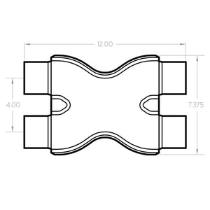 MagnaFlow Smooth Trans X 2.5/2.5 X 12 SS