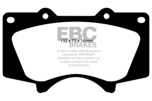 EBC 10+ Lexus GX460 4.6 Yellowstuff Front Brake Pads