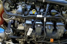 Load image into Gallery viewer, J&amp;L 13-18 Ford Fusion 2.0L EcoBoost Passenger Side Oil Separator 3.0 - Clear Anodized