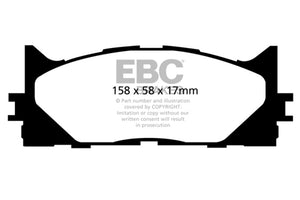 EBC 13+ Lexus ES300h 2.5 Hybrid Redstuff Front Brake Pads