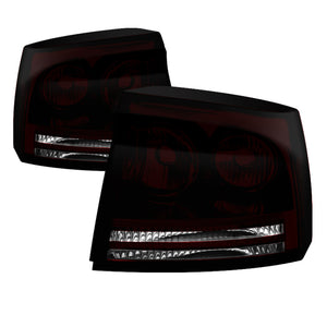 Xtune Dodge Charger 05-08 OEM Style Tail Lights Dark Red ALT-JH-DC05-OE-RSM