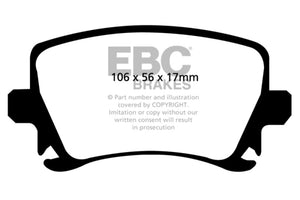 EBC 06-13 Audi A3 2.0 Turbo (Girling rear caliper) Redstuff Rear Brake Pads