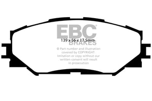 EBC 10-12 Lexus HS250h 2.4 Hybrid Redstuff Front Brake Pads