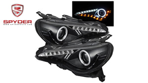 Spyder Subaru BRZ 12-14 Projector Headlights CCFL Halo DRL LED Black